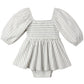 Quincy Mae Lainey Romper - Cloud Stripe