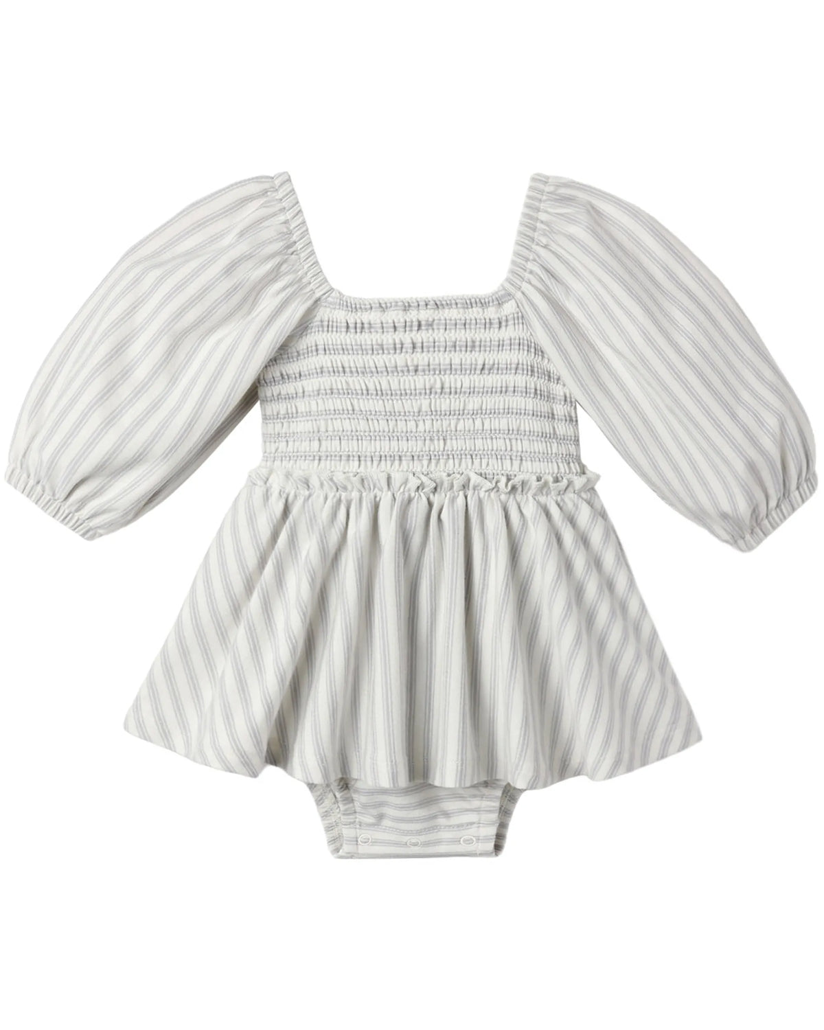 Quincy Mae Lainey Romper - Cloud Stripe