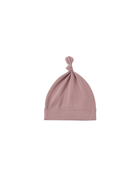 Quincy Mae Bamboo Knotted Baby Hat - Mulberry