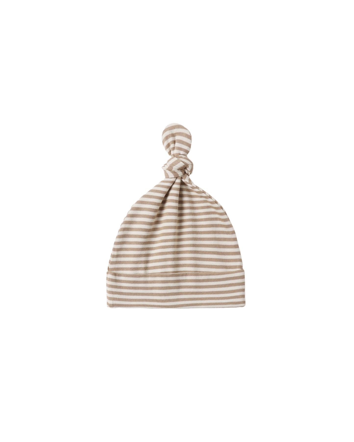 Quincy Mae Knotted Baby Hat - Almond Stripe