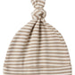 Quincy Mae Knotted Baby Hat - Almond Stripe