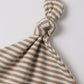 Quincy Mae Knotted Baby Hat - Almond Stripe