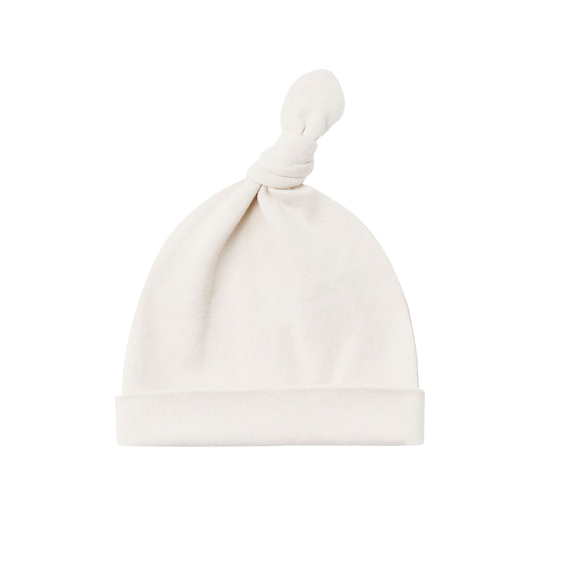 Quincy Mae Knotted Baby Hat - 0-6M - Ivory