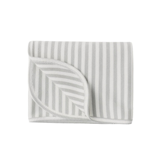 Quincy Mae Waffle Baby Blanket - Sage Stripe