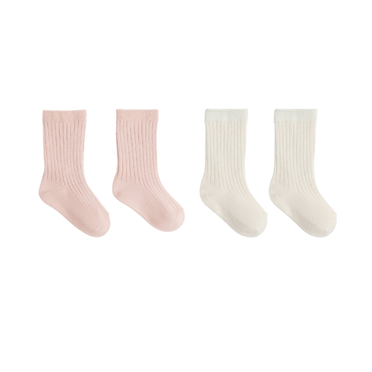 Quincy Mae Socks Set - Natural/Rose