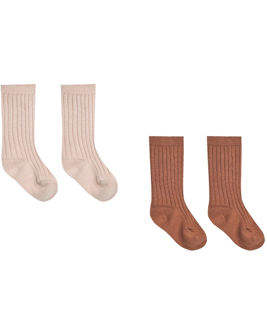 Quincy Mae Sock Set - Blush, Poppy