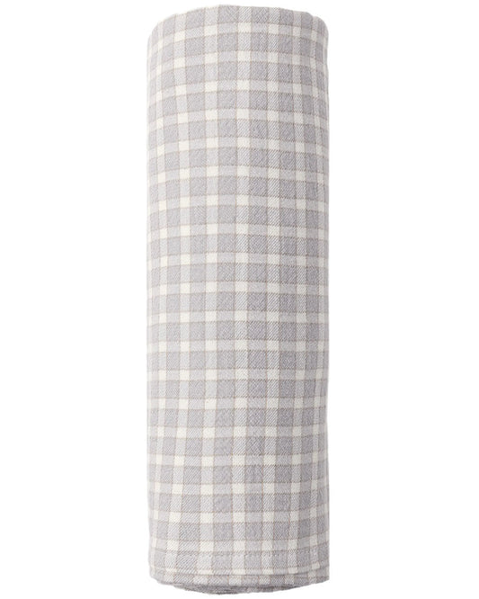Quincy Mae Woven Swaddle - Blue Gingham