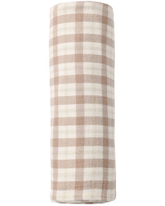 Quincy Mae Woven Swaddle - Rustic Plaid