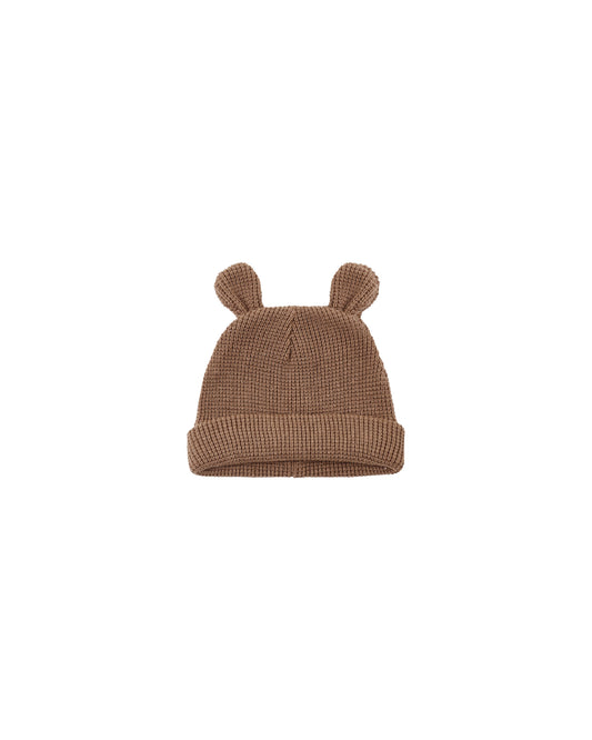 Quincy Mae Baby Bear Beanie - Cocoa