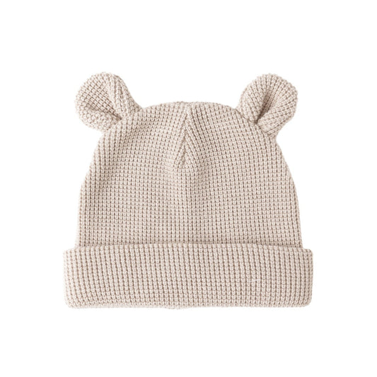 Quincy Mae Baby Bear Beanie - Oat