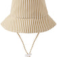 Quincy Mae Bucket Hat - Honey Stripe Small