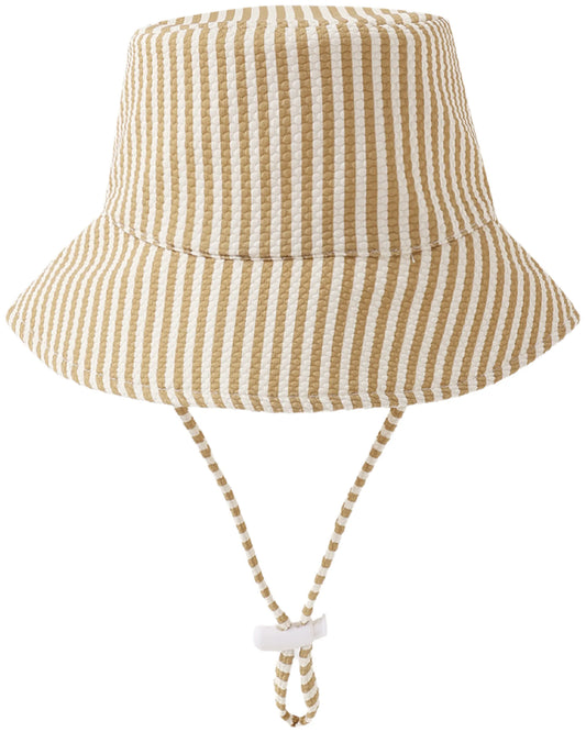 Quincy Mae Bucket Hat - Honey Stripe Small