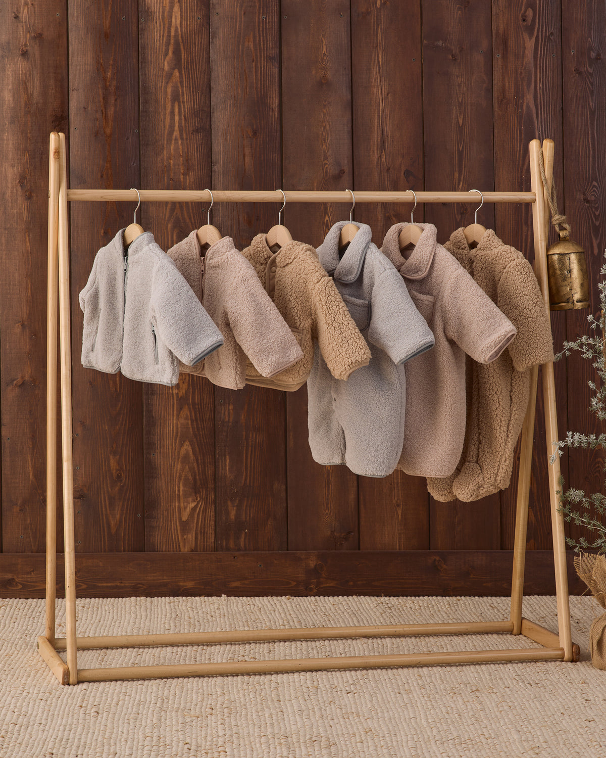 Quincy Mae Bear Jumpsuit - Latte