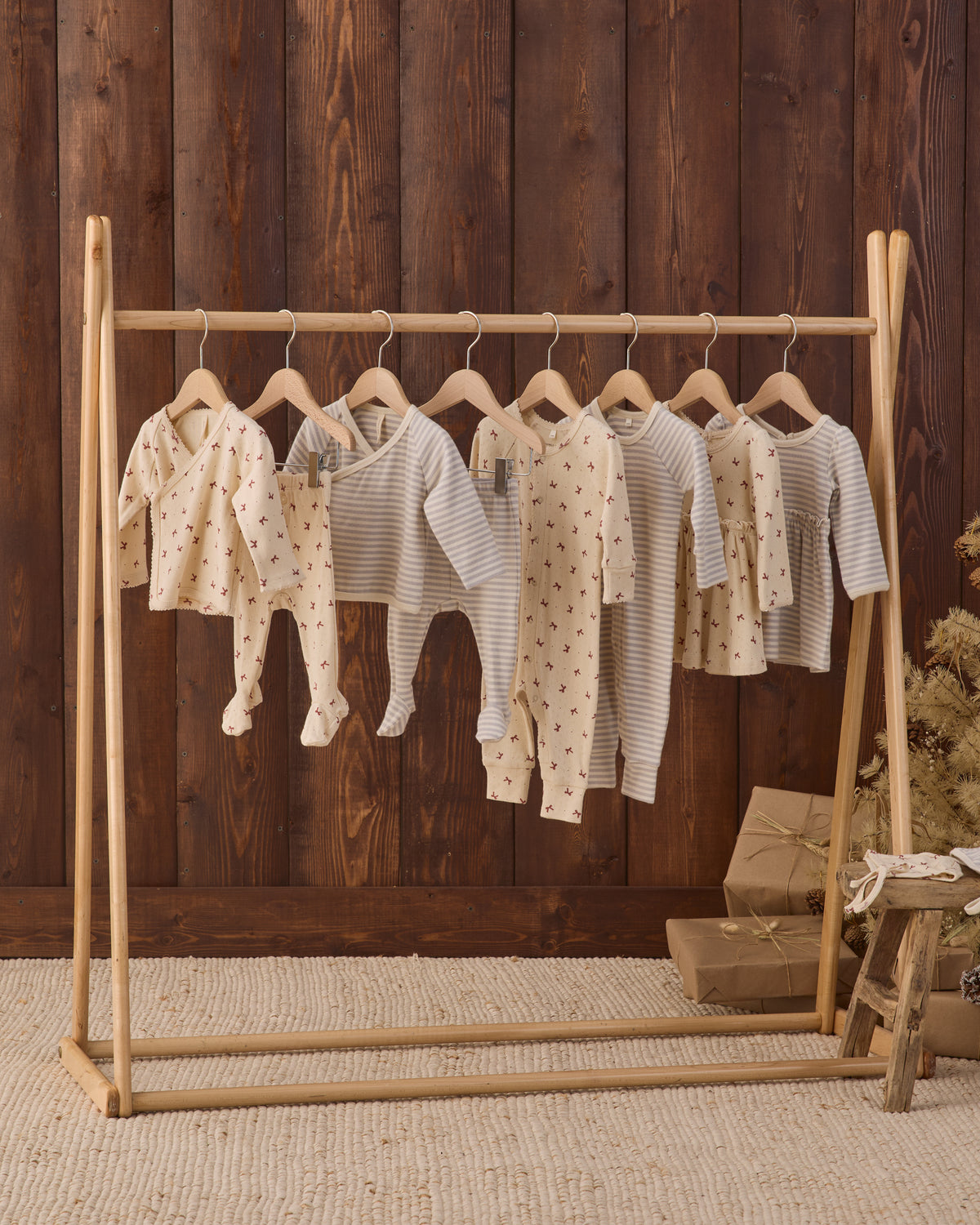 Quincy Mae Take Home Set - Fog Stripe