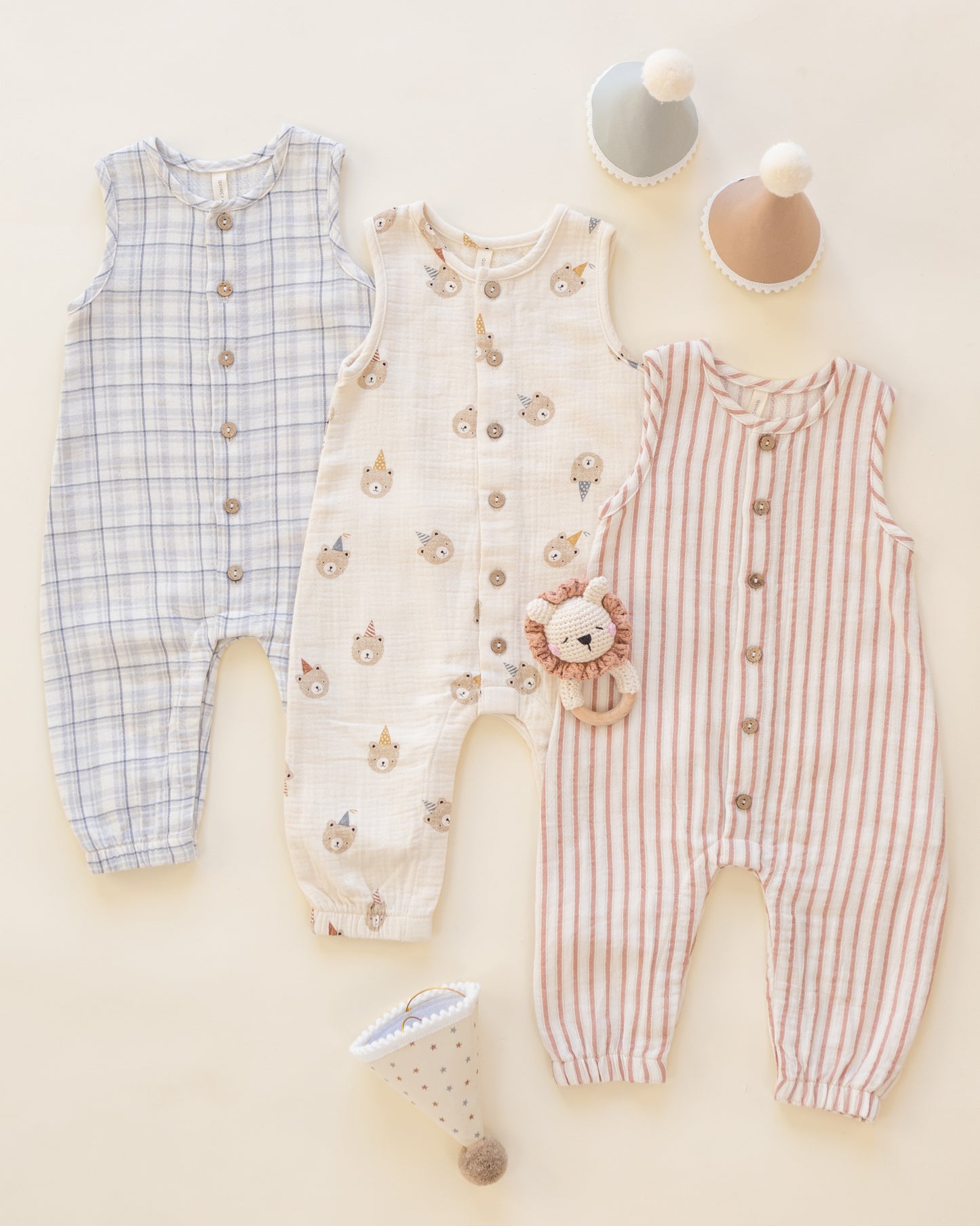 Quincy Mae Woven Jumpsuit - Party Bears
