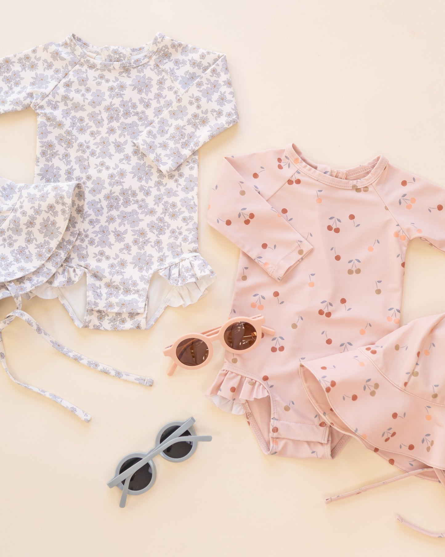 Quincy Mae Olivia Rashguard One-Piece - Cherries