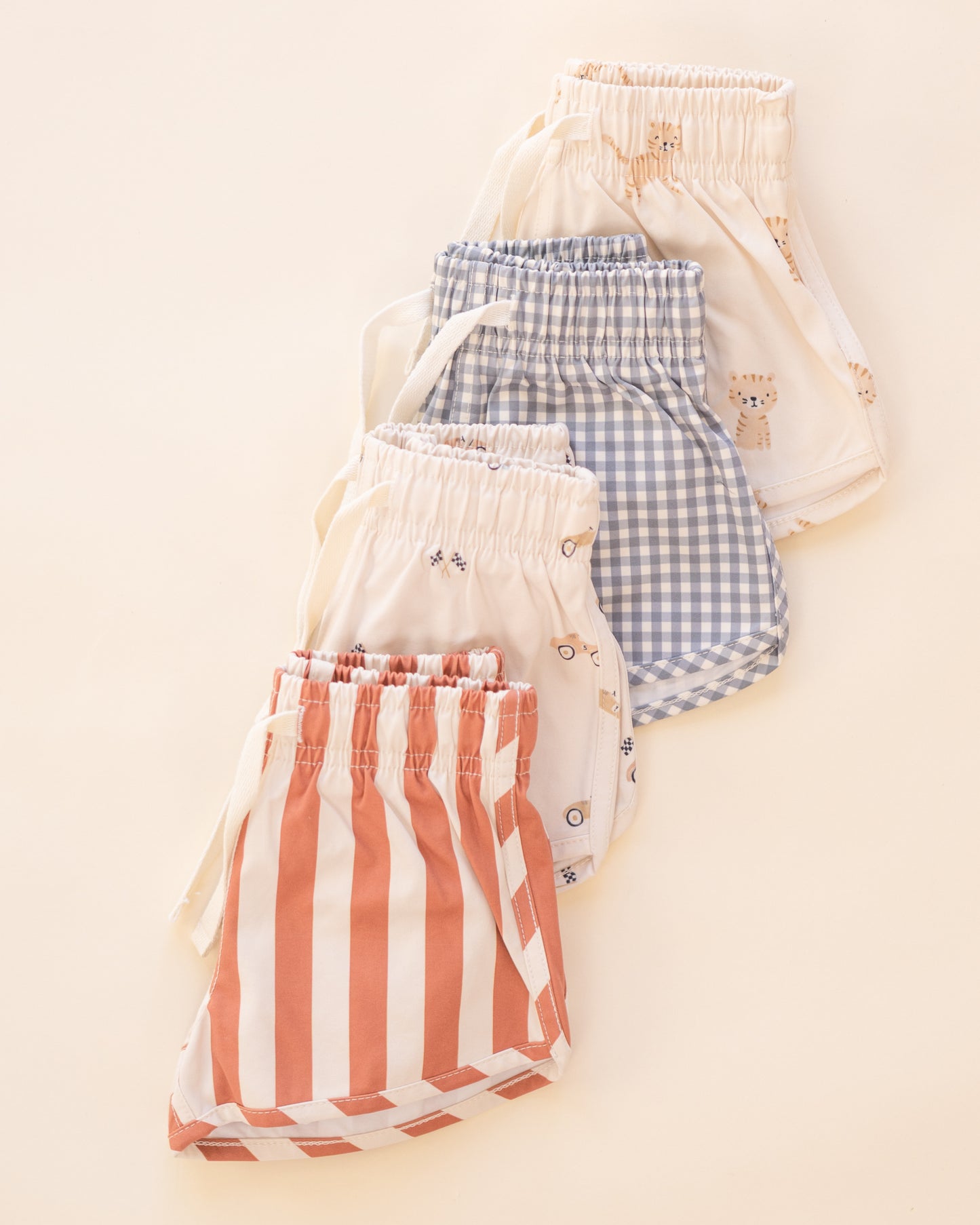 Quincy Mae Boys Swim Short - Ocean Gingham