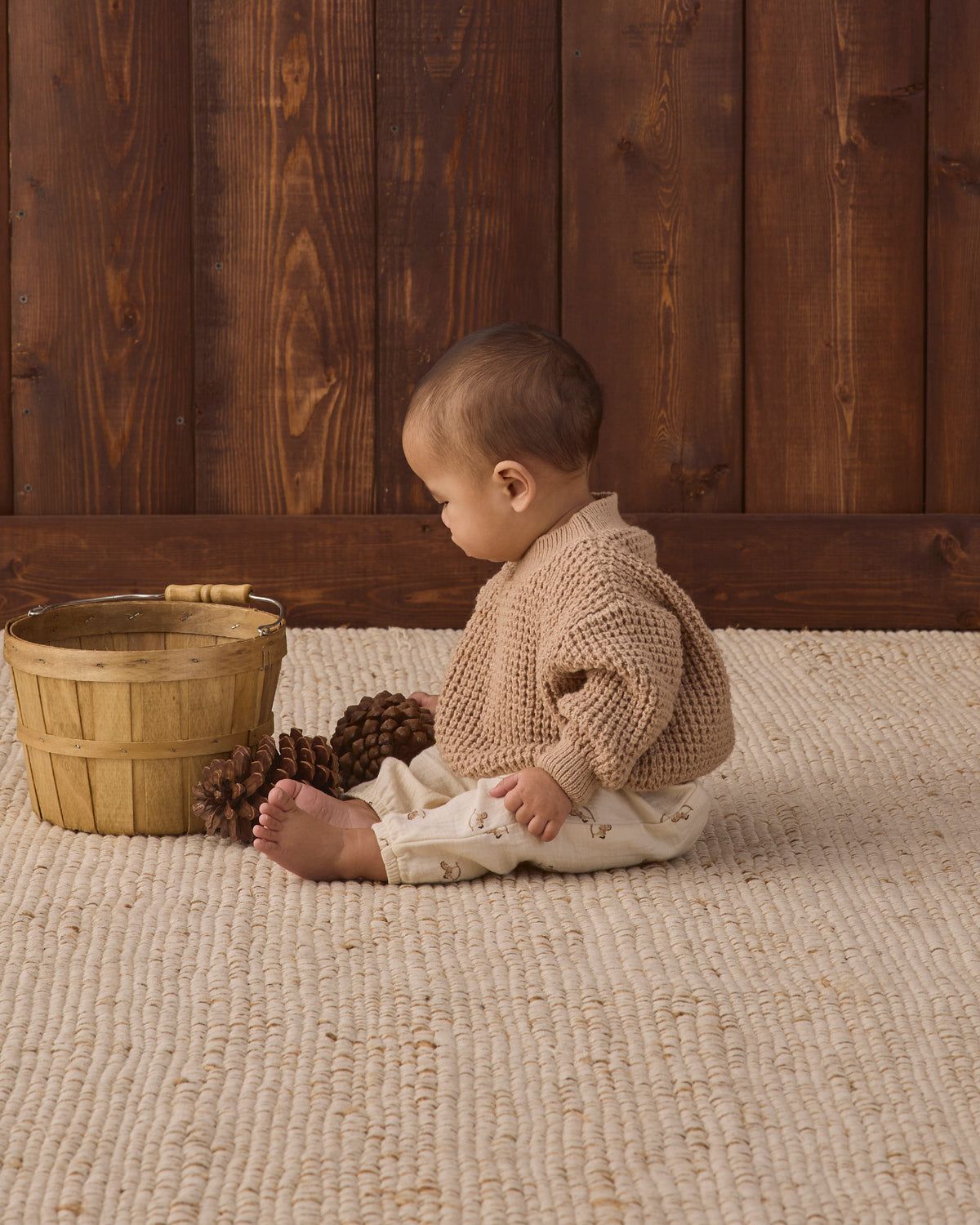 Quincy Mae Chunky Knit Sweater - Heathered Latte