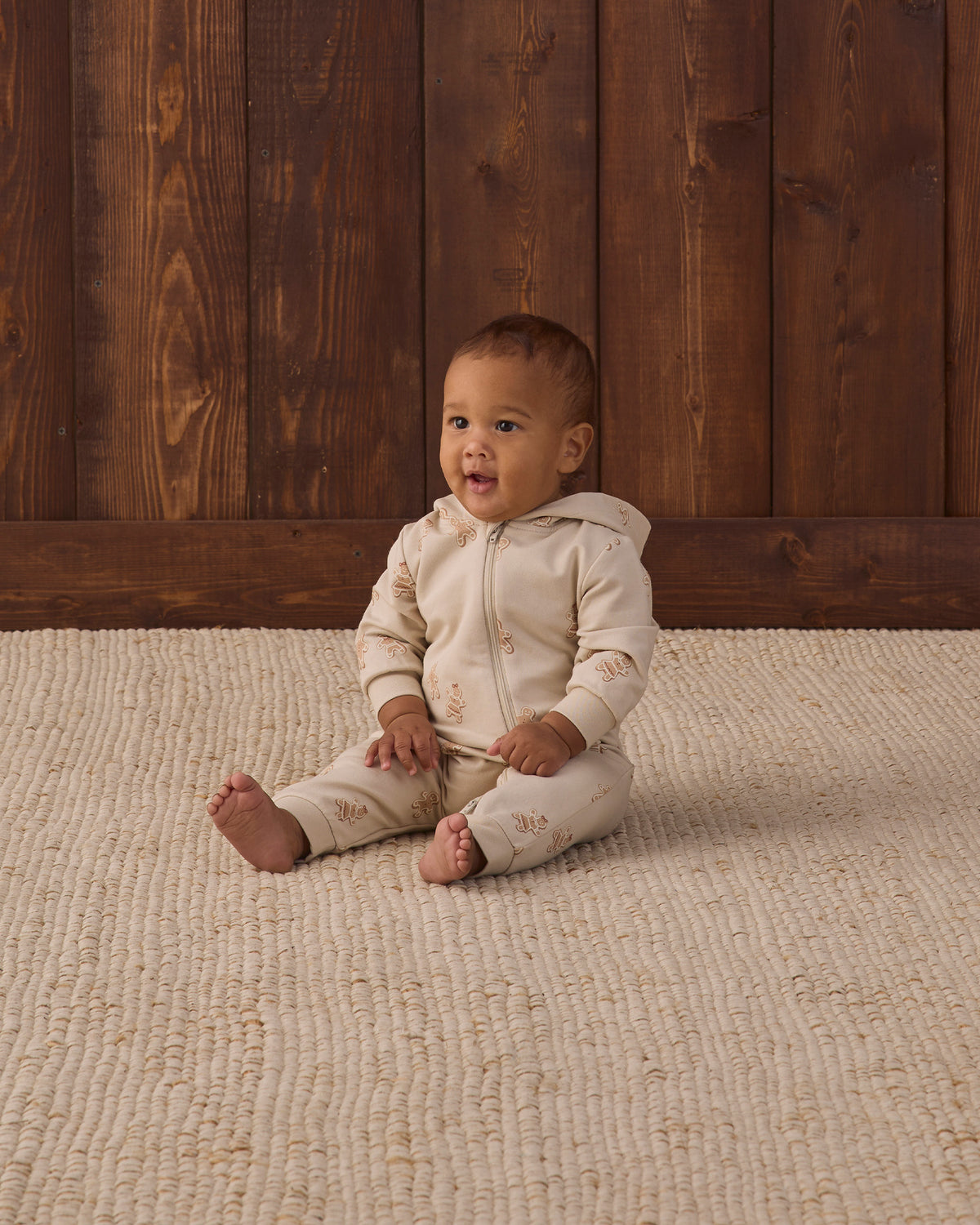 Quincy Mae Hooded Jumpsuit - Gingerbread
