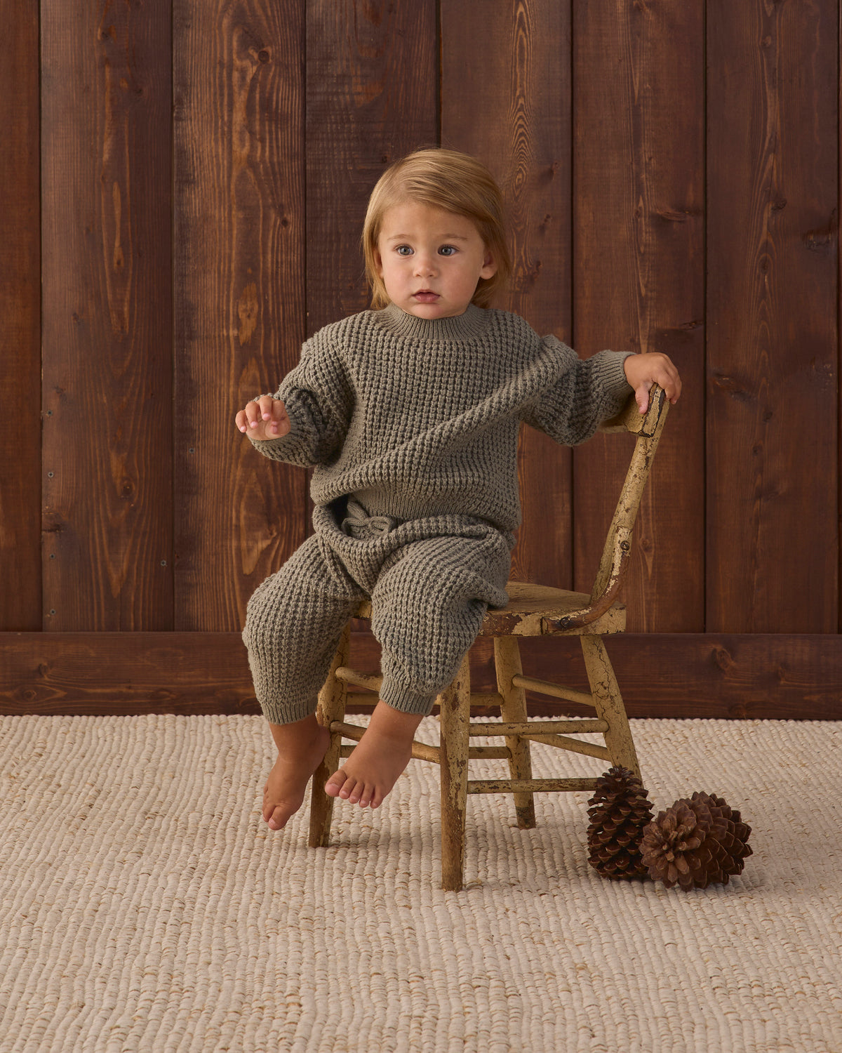 Quincy Mae Chunky Knit Sweater - Spruce