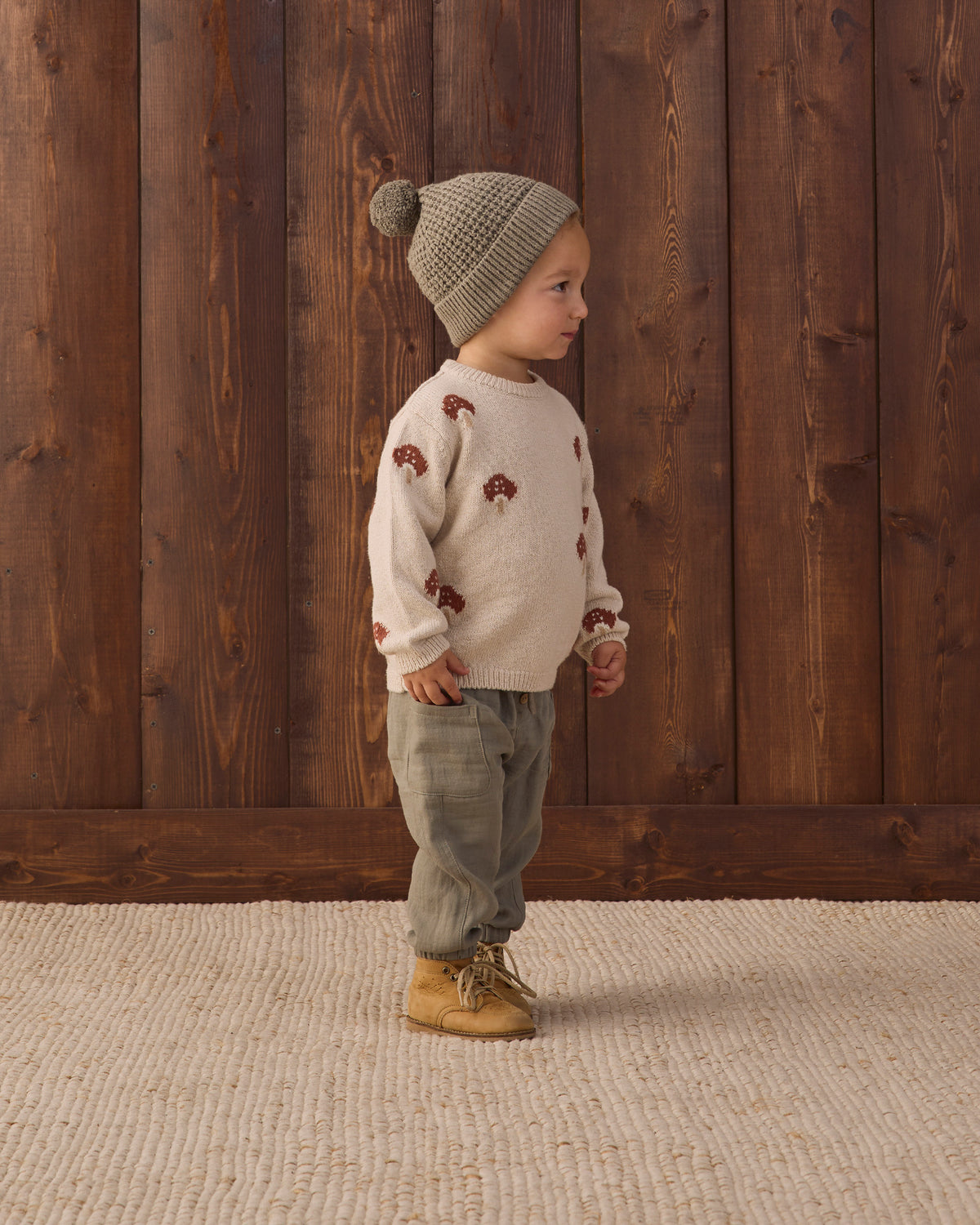 Quincy Mae Rex Sweater - Mushroom