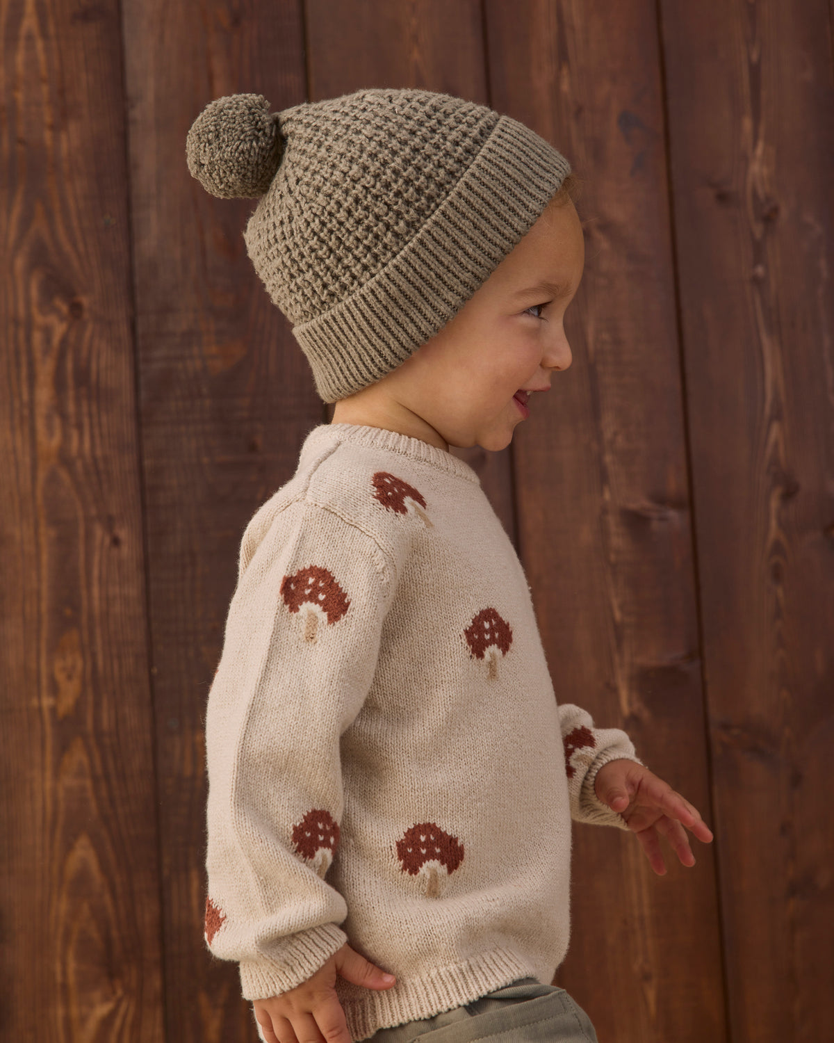 Quincy Mae Rex Sweater - Mushroom