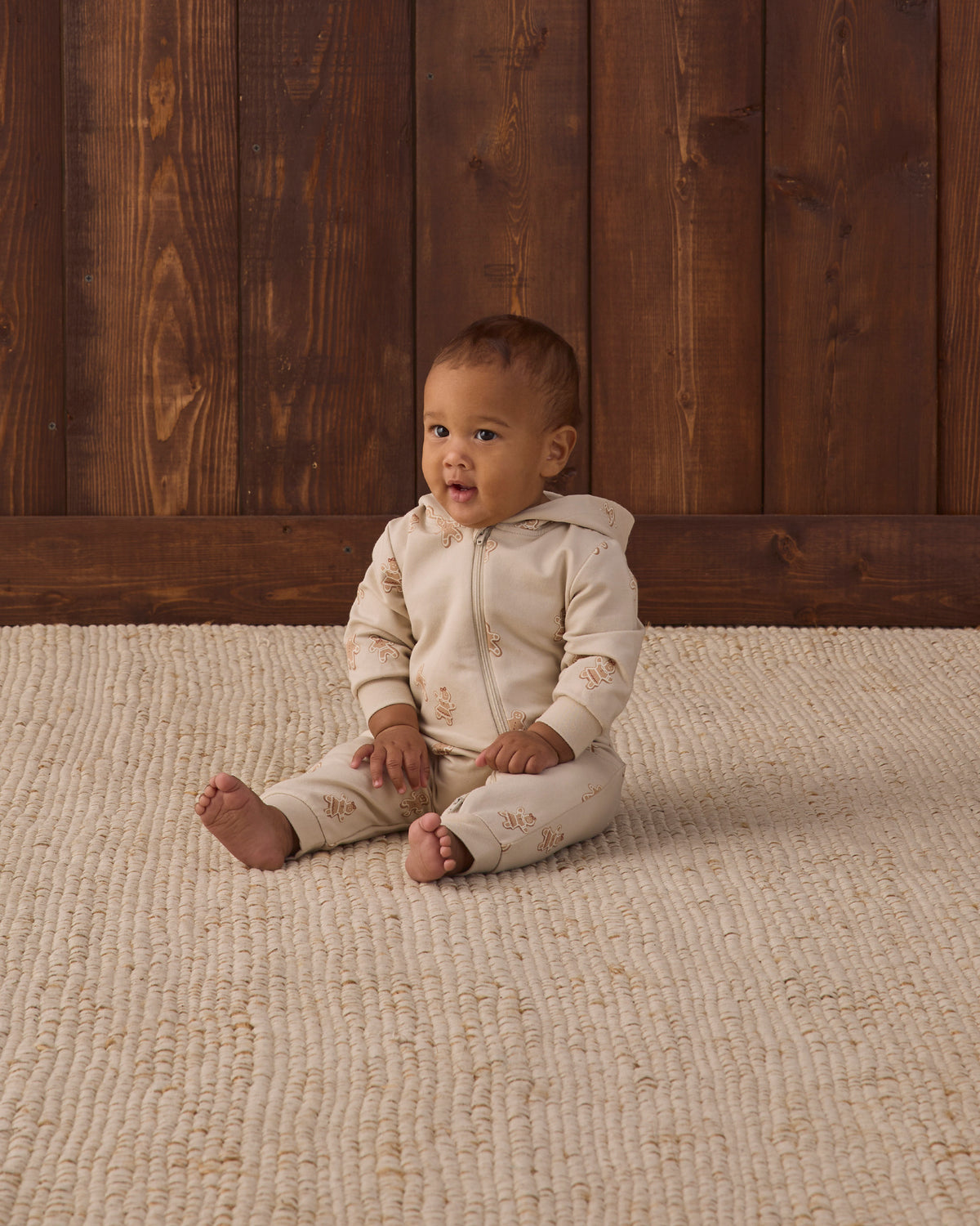 Quincy Mae Hooded Jumpsuit - Gingerbread