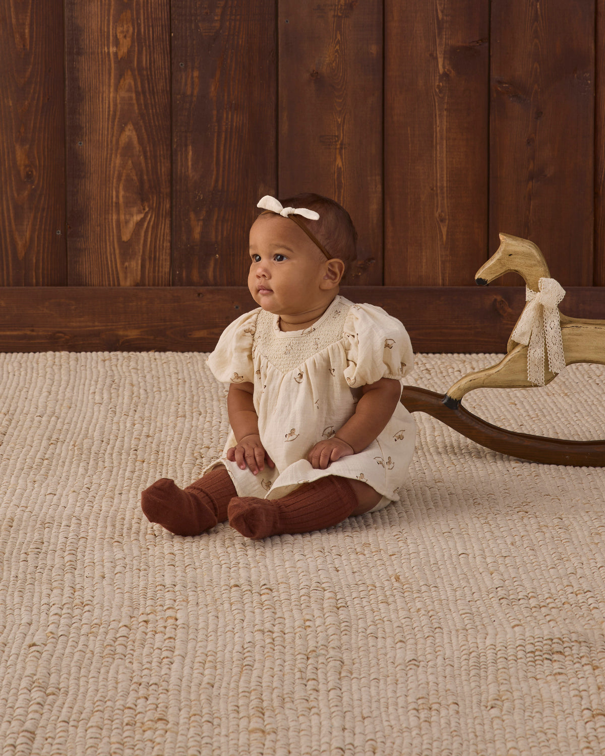 Quincy Mae Socks Set - Natural, Redwood