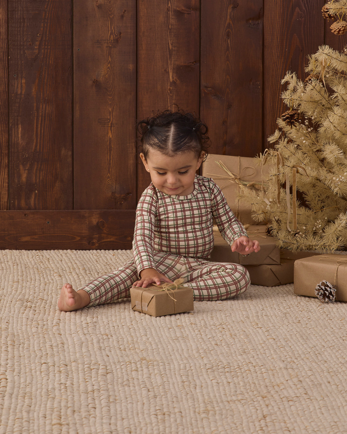 Quincy Mae Bamboo Pajama Set - Redwood Check