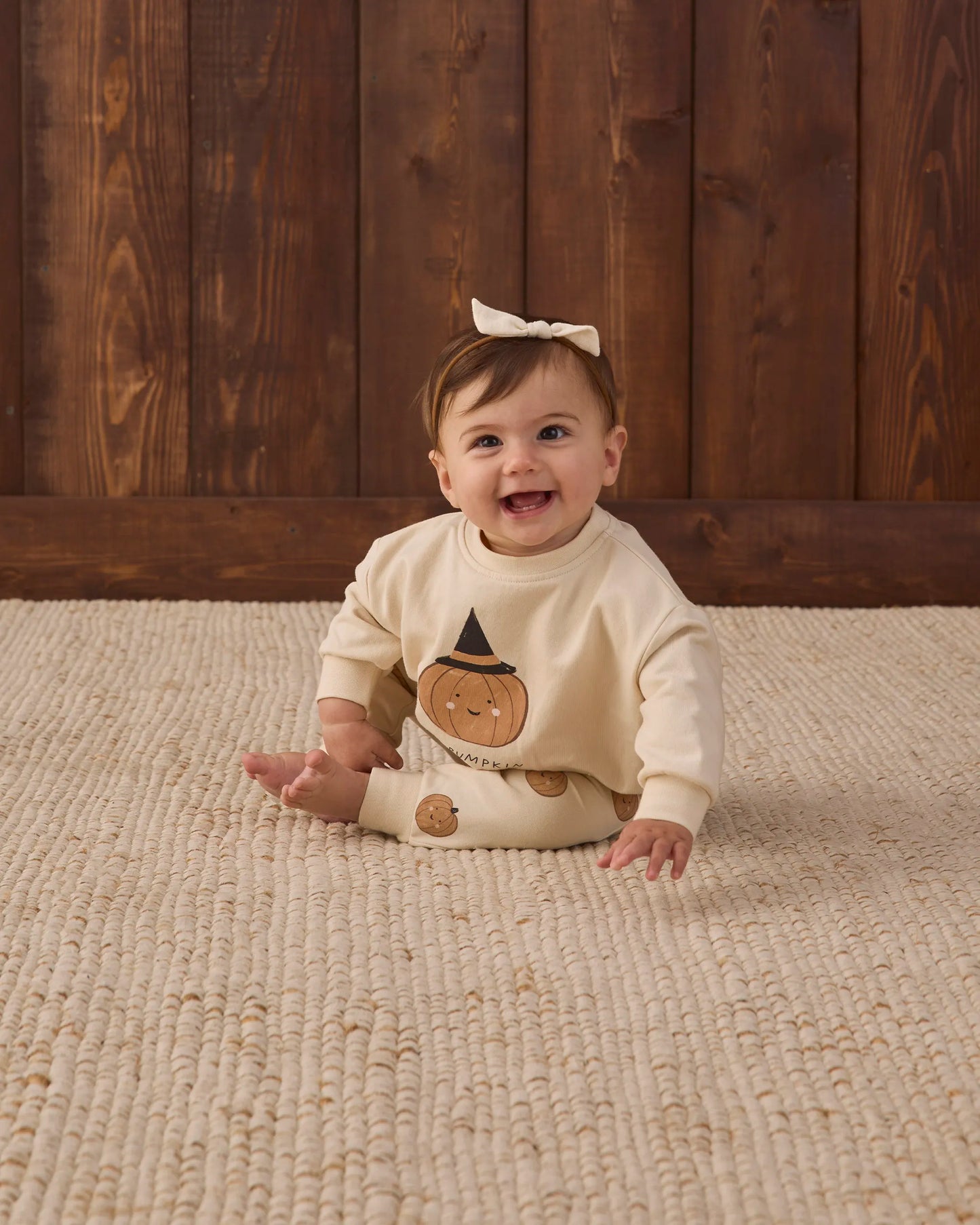 Quincy Mae Relaxed Fleece Sweatshirt - Lil Pumpkin