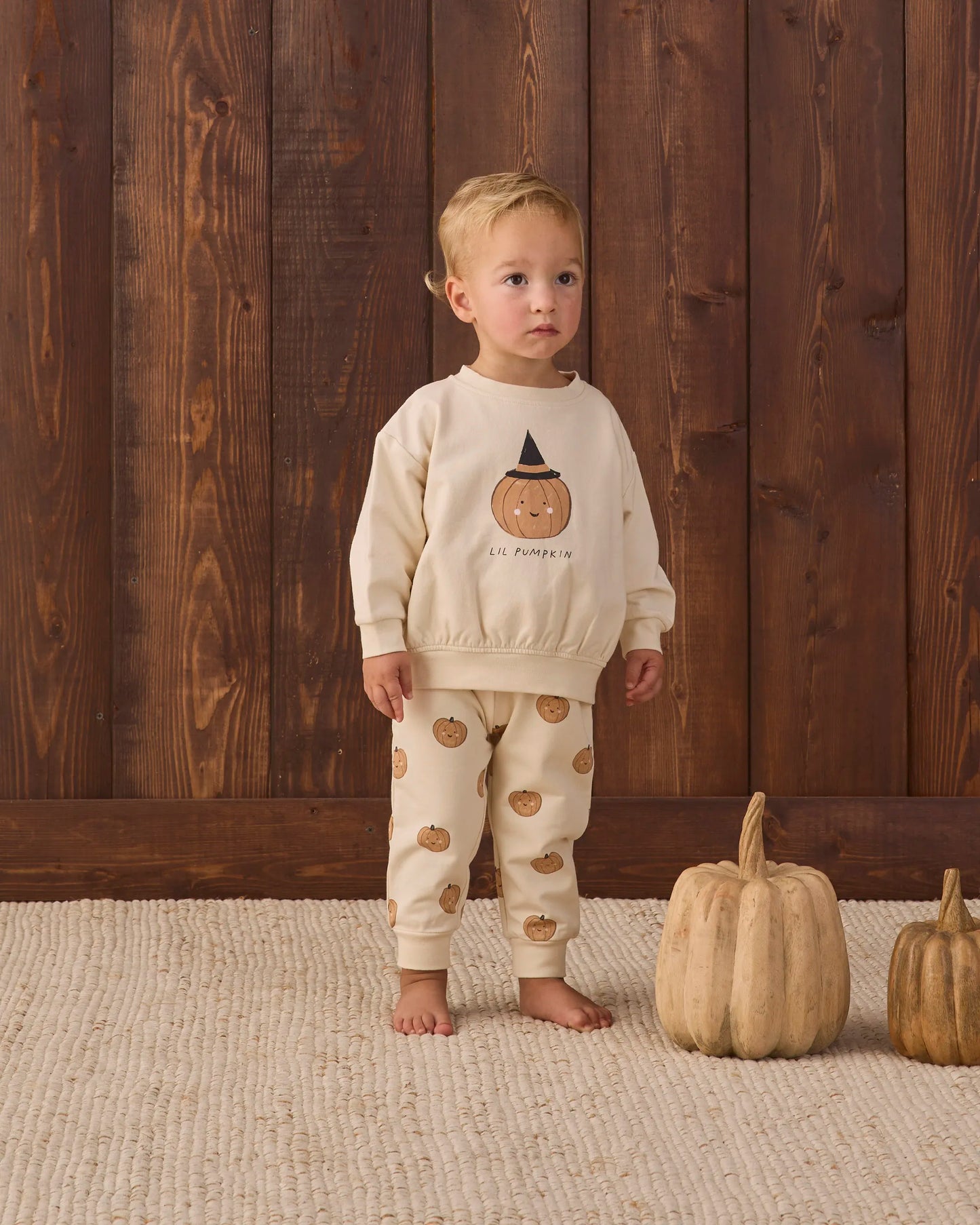 Quincy Mae Relaxed Fleece Sweatshirt - Lil Pumpkin
