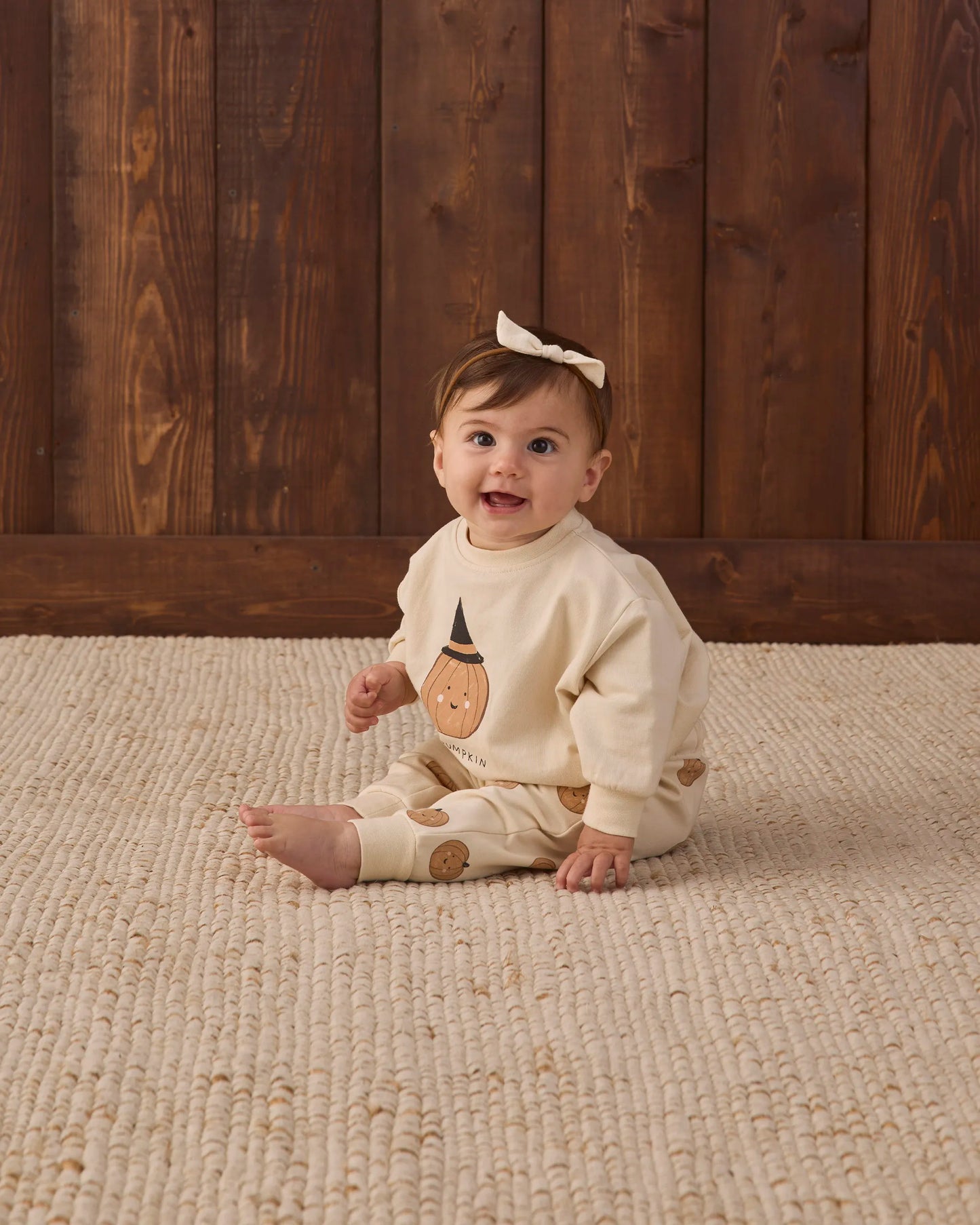 Quincy Mae Relaxed Fleece Sweatshirt - Lil Pumpkin