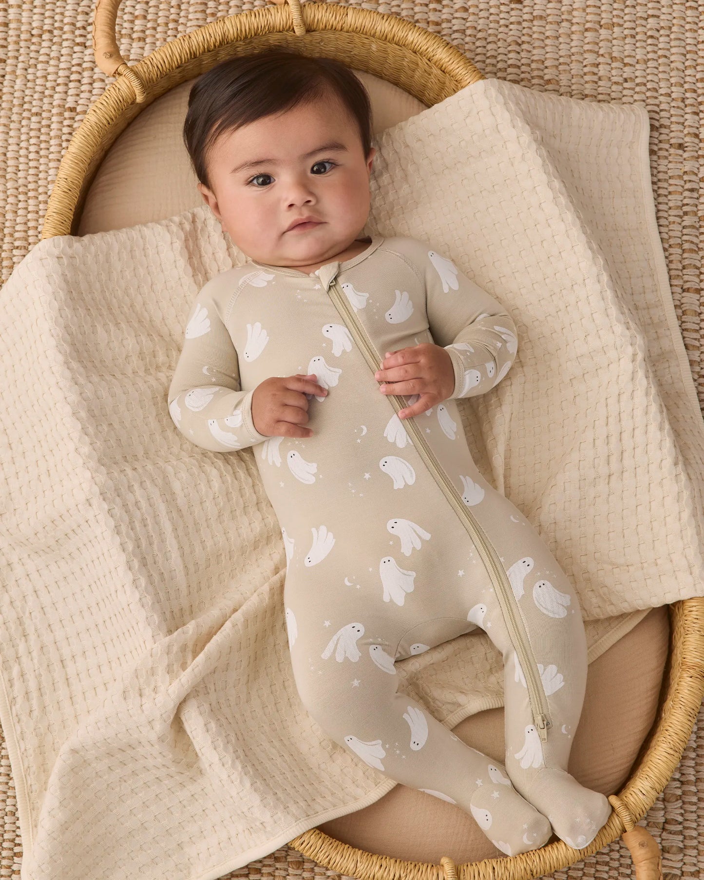 Quincy Mae Bamboo Zip Footie Dancing Ghosts