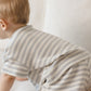 Quincy Mae Waffle Tee + Short Set - Sky Stripe