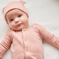 Baby wearing Quincy Mae Pointelle Long John - Rose