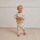 Toddler wearing Quincy Mae Sweatpant - Teddy - Natural