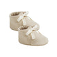 Quincy Mae Baby Booties - Latte Micro Stripe