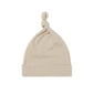 Quincy Mae Knotted Baby Hat - Latte Micro Stripe