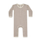 Quincy Mae Ribbed Baby Jumpsuit - Plum Stripe