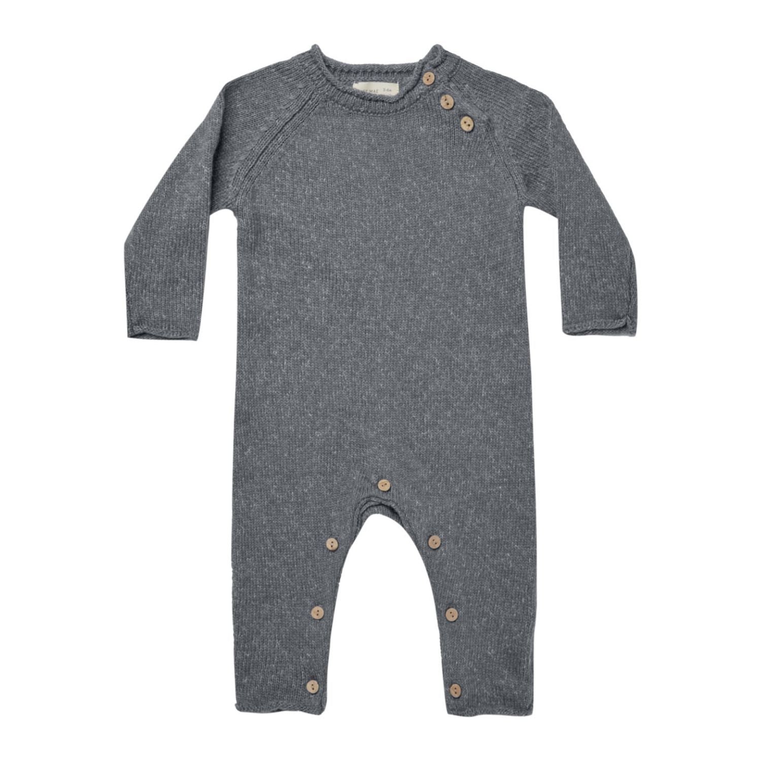 Quincy Mae Cozy Heather Knit Jumpsuit - Navy Heathered
