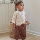 Toddler wearing Quincy Mae Zion Shirt - Horses - Natural