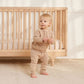 Toddler wearing Quincy Mae Speckled Knit Sweater - Latte Speckled