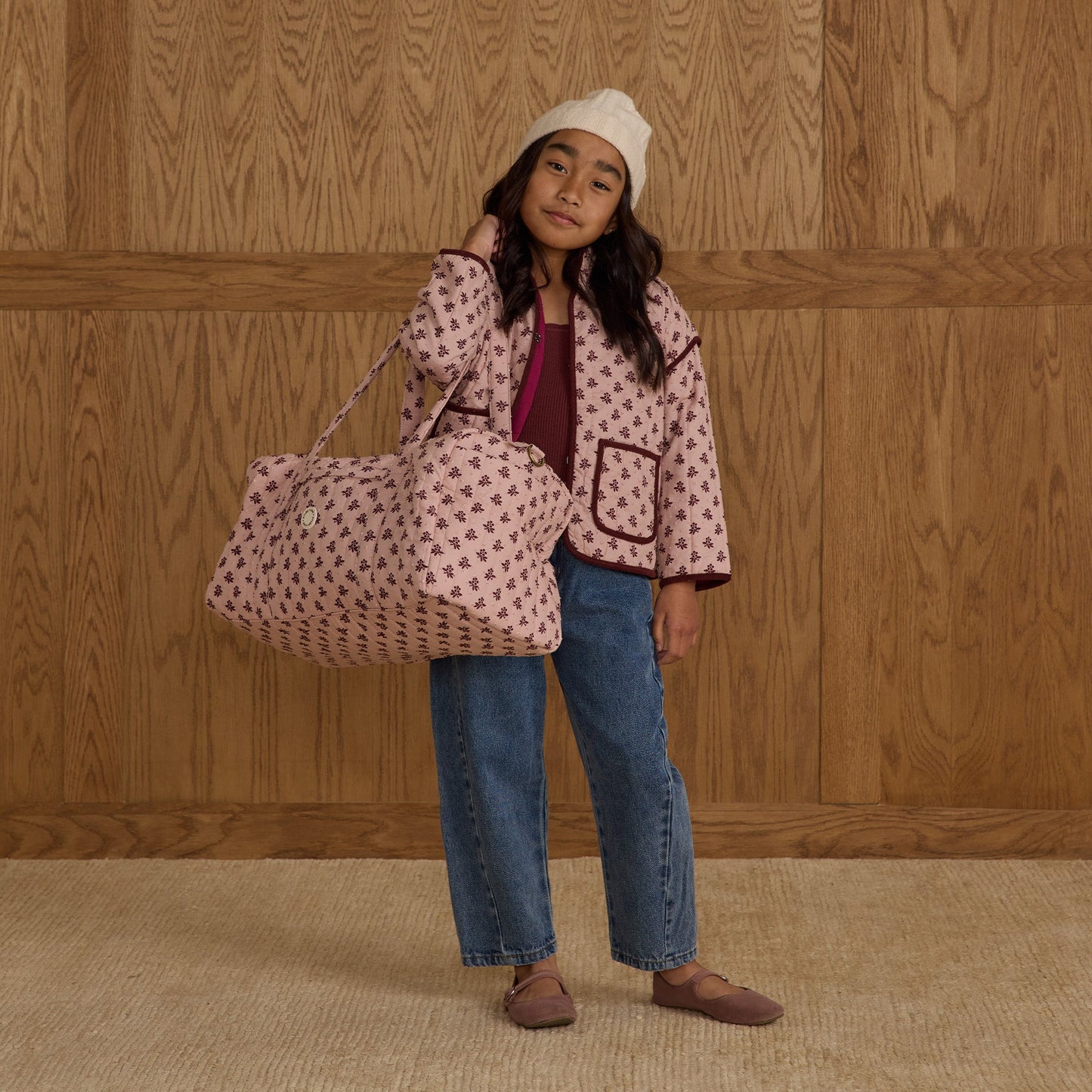 Rylee and Cru Scallop Tee - Burgundy