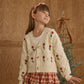 Rylee and Cru Boxy Crop Cardigan - Winter Daisy Embroidery