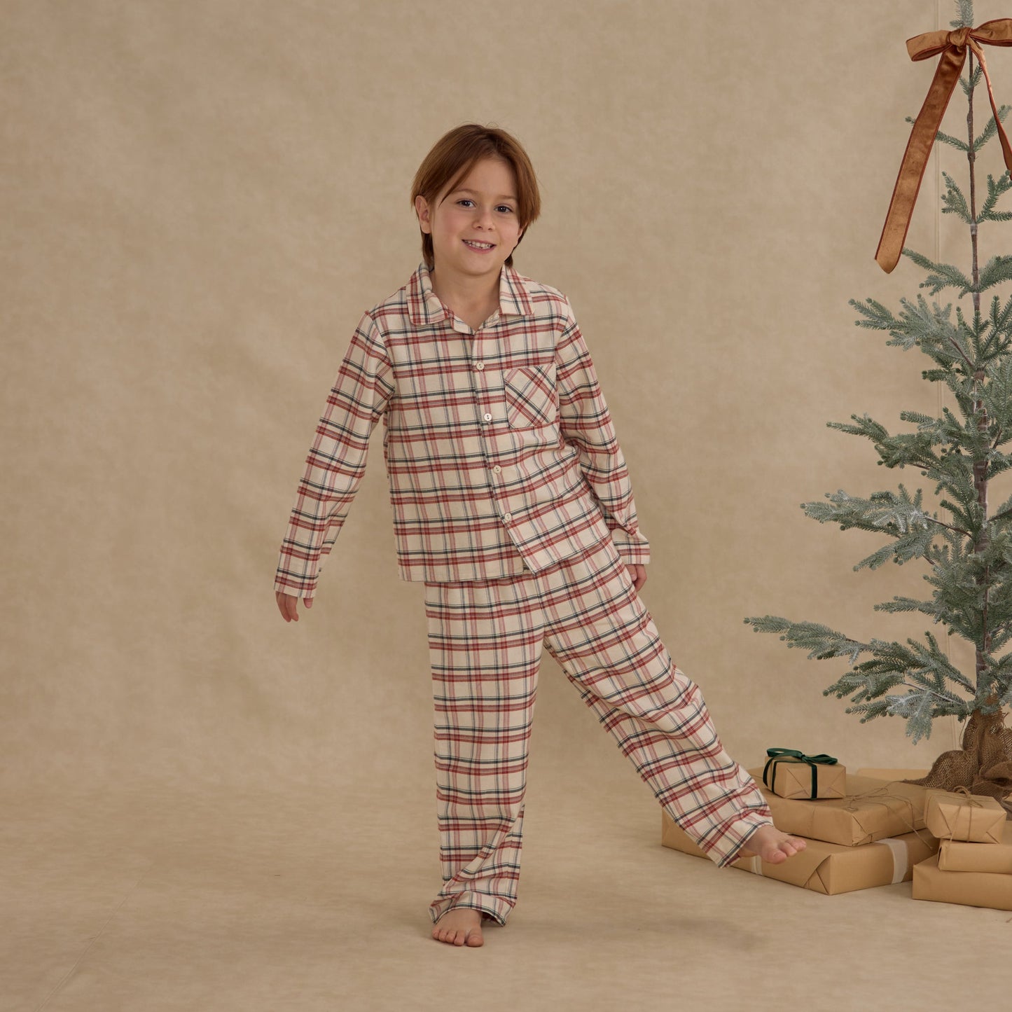 Rylee and Cru Long Sleeve Pajamas - Holiday Flannel