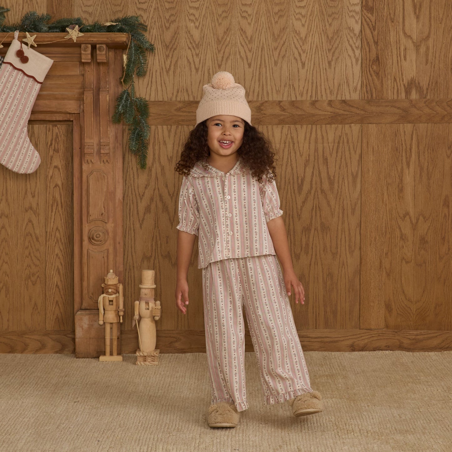 Rylee and Cru Ruffle Pajamas - Candy Cane Stripe