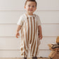 Rylee and Cru Cargo Baby Overall - Fawn Pinstripe