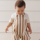 Rylee and Cru Cargo Baby Overall - Fawn Pinstripe