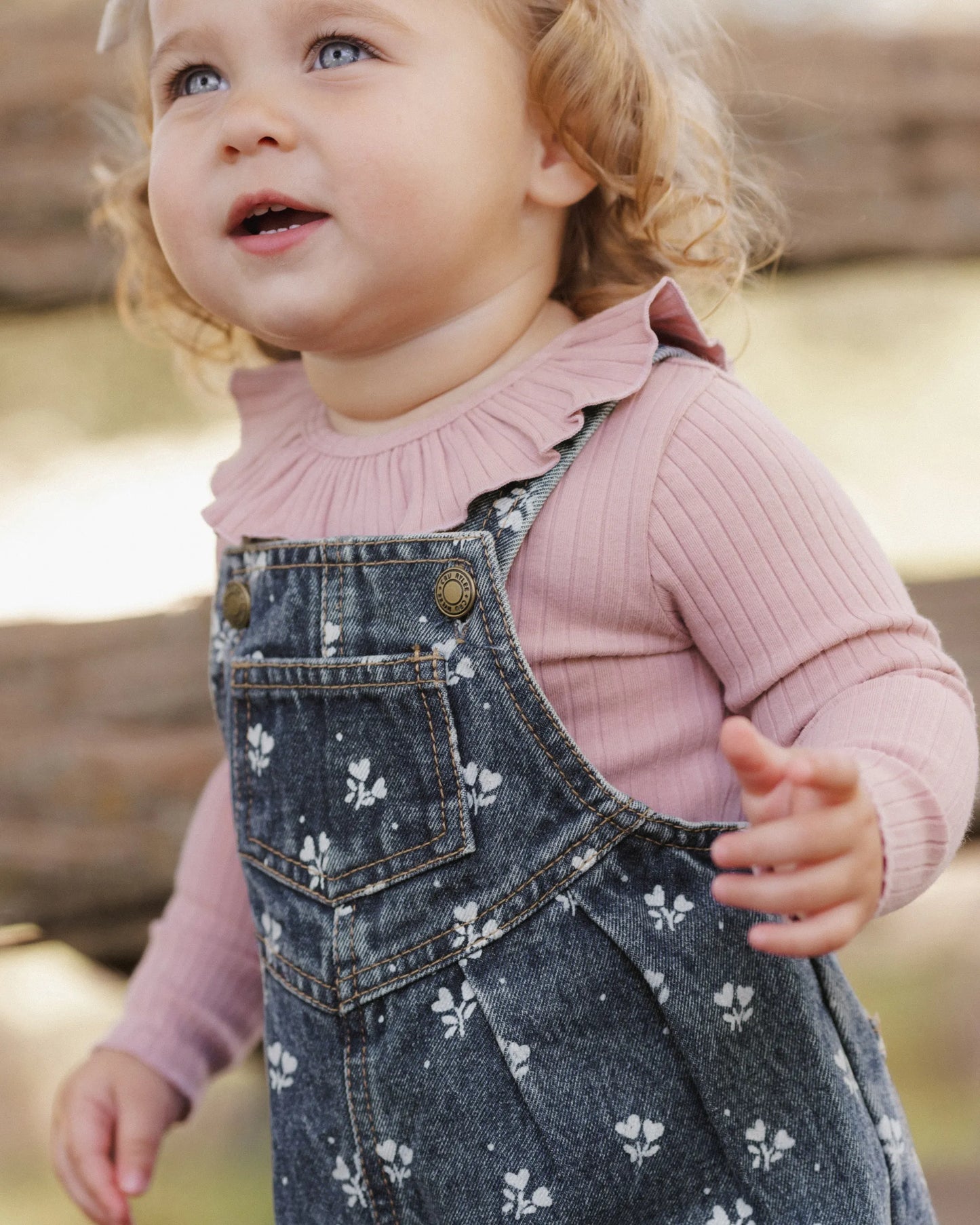 Rylee and Cru Ruffle Collar Bodysuit - Rosewood