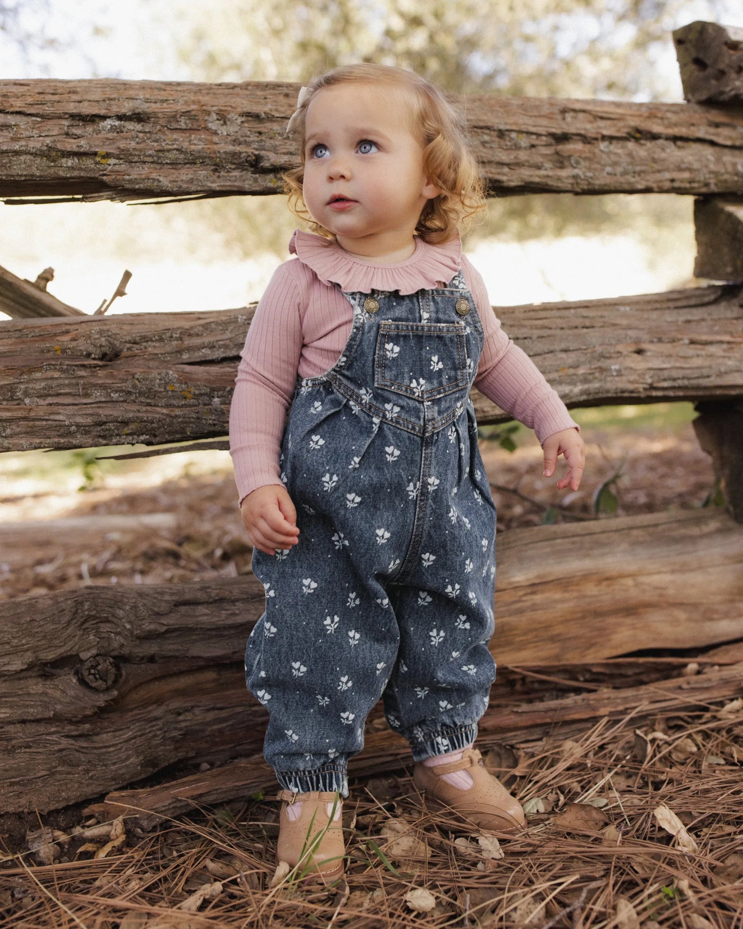 Rylee and Cru Ruffle Collar Bodysuit - Rosewood
